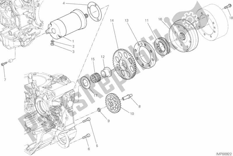 Alle onderdelen voor de Elektrisch Starten En Ontsteken van de Ducati Monster 821 Dark USA 2015
